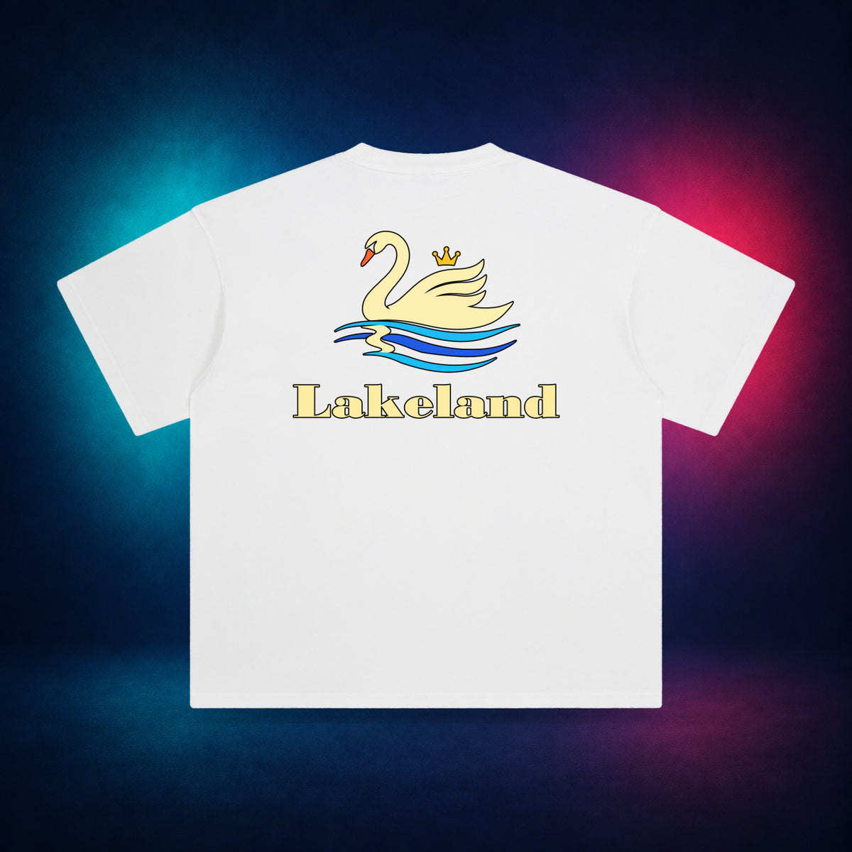 Lakeland — White — back only print | Vision Neon midnight studio