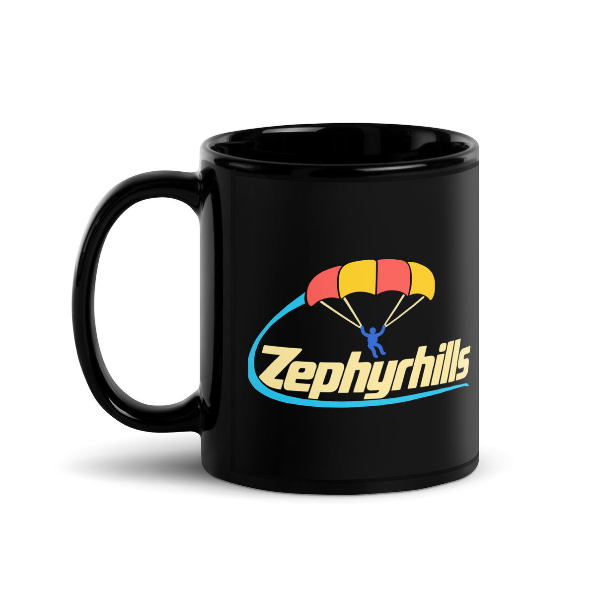 Zephyrhills — Black mug, 11 oz, left side, logo on both sides