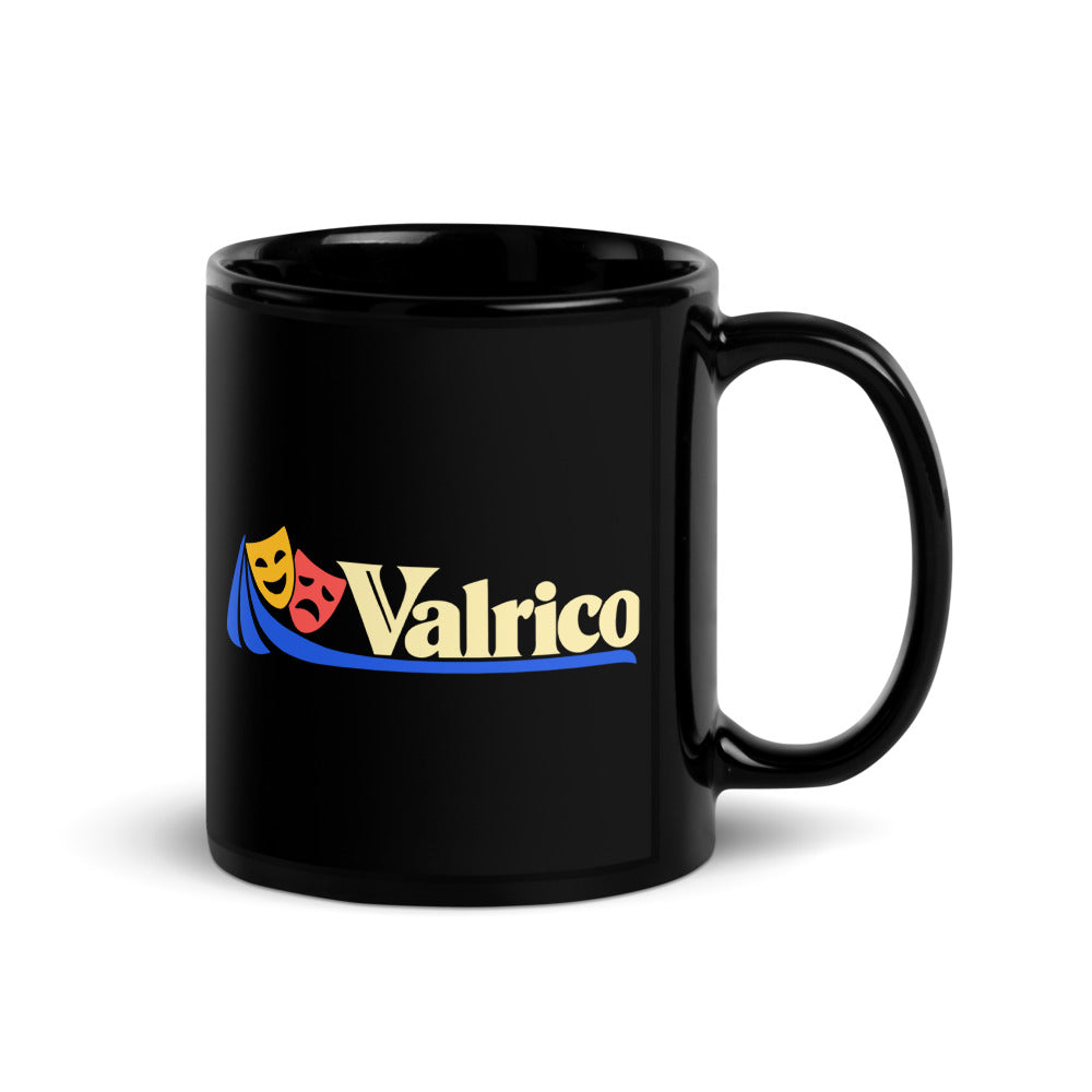 Valrico — black mug, 11 oz, right side, logo on both sides