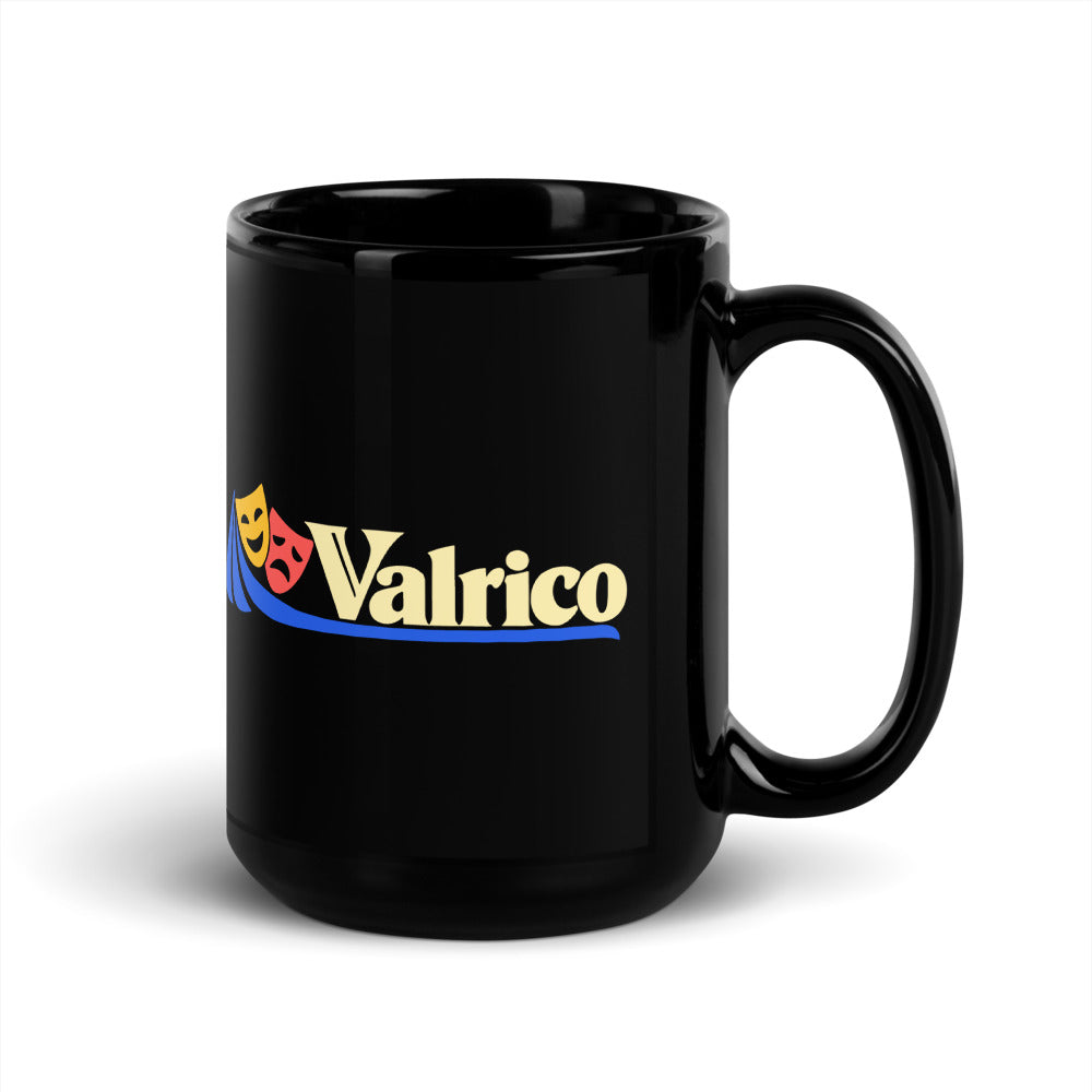 Valrico — black mug, 15 oz, right side, logo on both sides