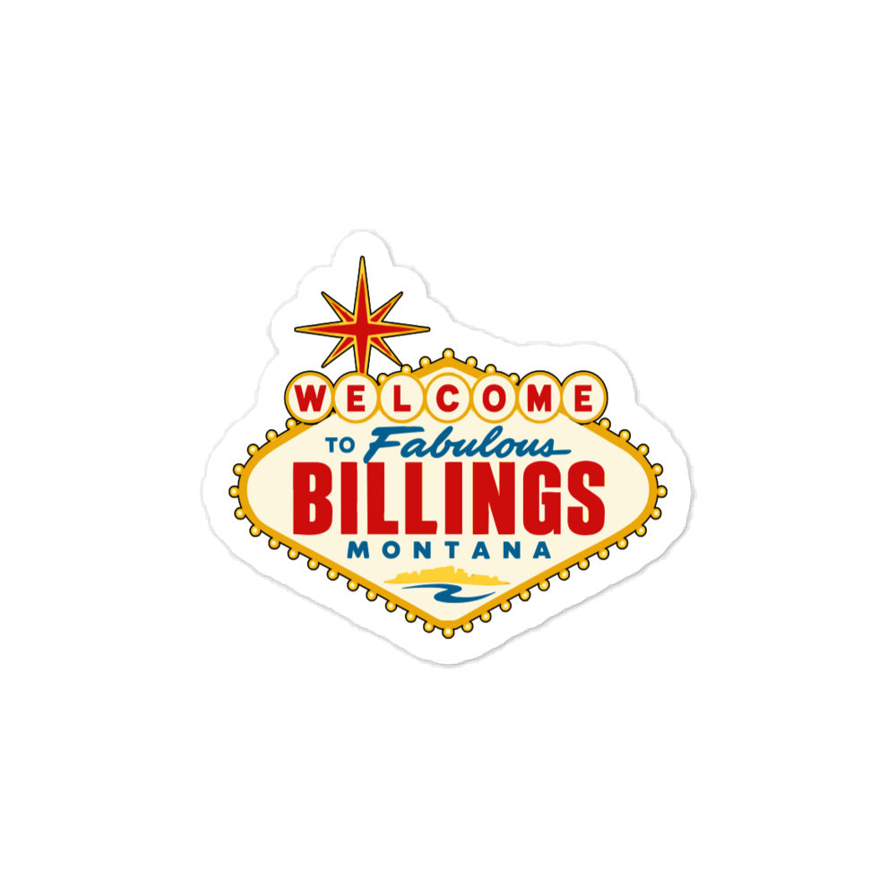 Billings - Welcome Sign — 3 x 4 inch vinyl decal