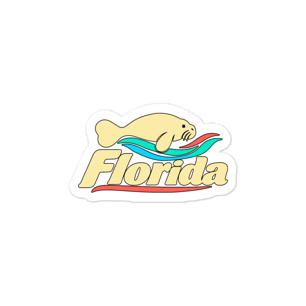 Florida Manatee — 3 x 4 inch vinyl decal