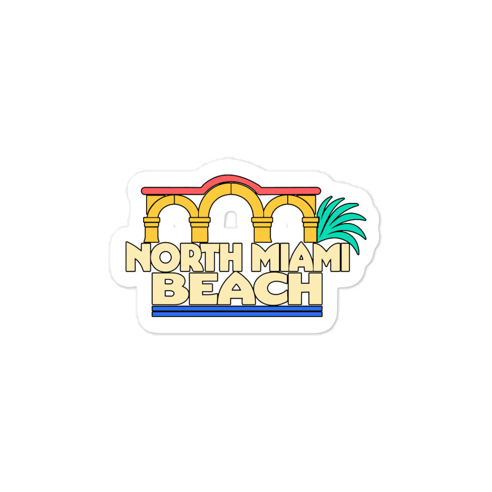 North Miami Beach — 3 x 4 inch vinyl decal