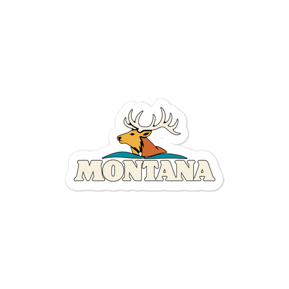 Montana Elk — 3 x 4 inch vinyl decal