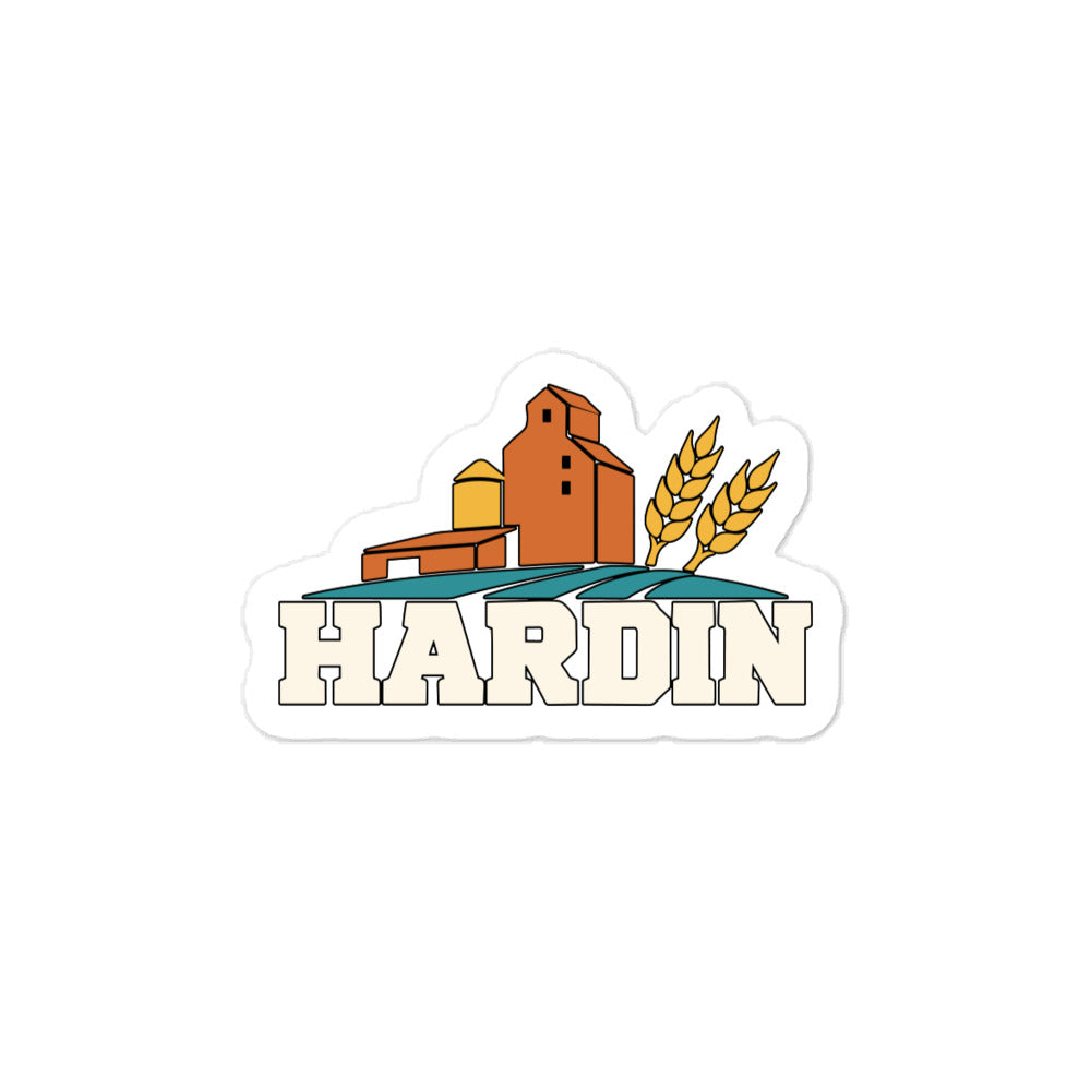 Hardin — 3 x 4 inch vinyl decal
