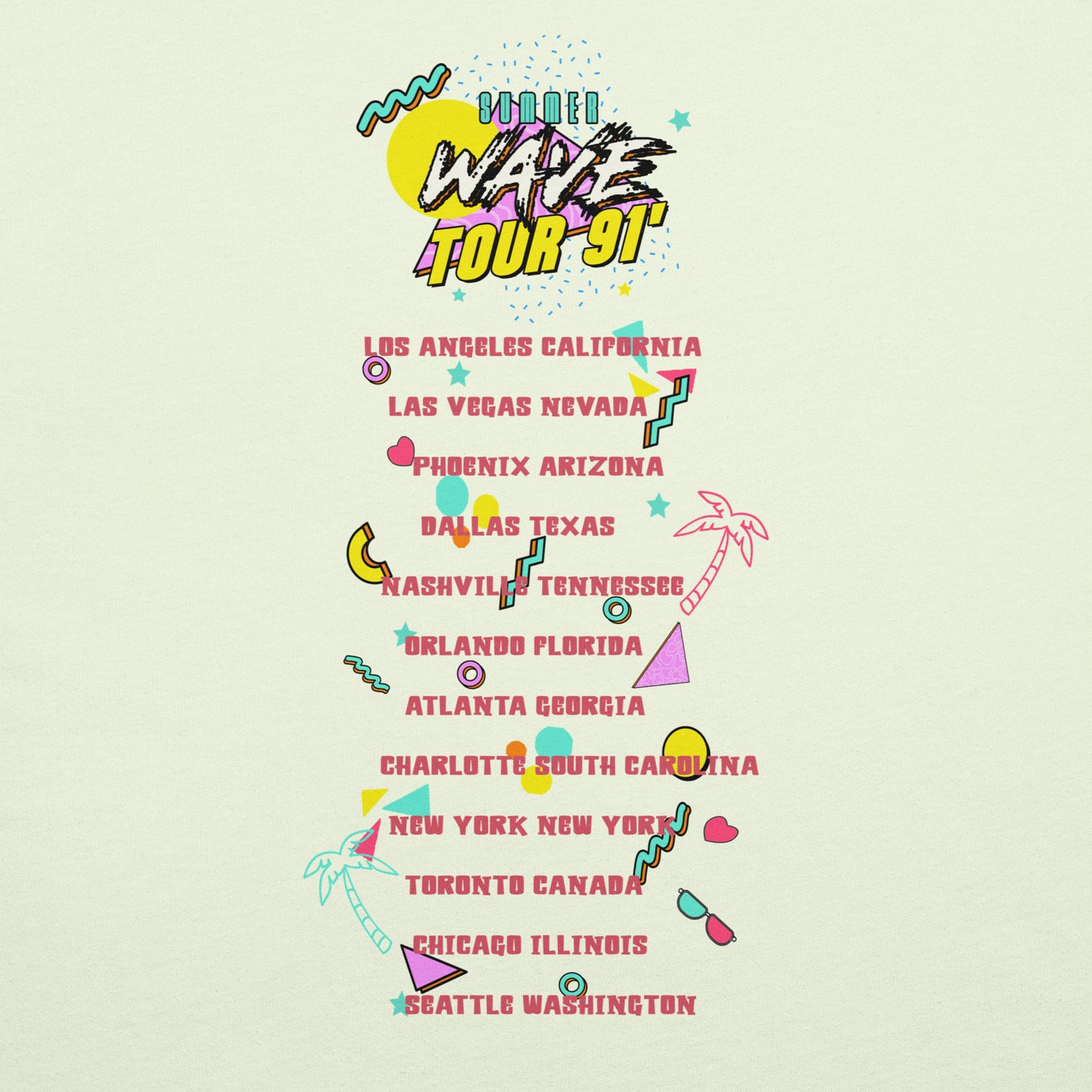 UV Index 91' Summer Wave Tour Shirt