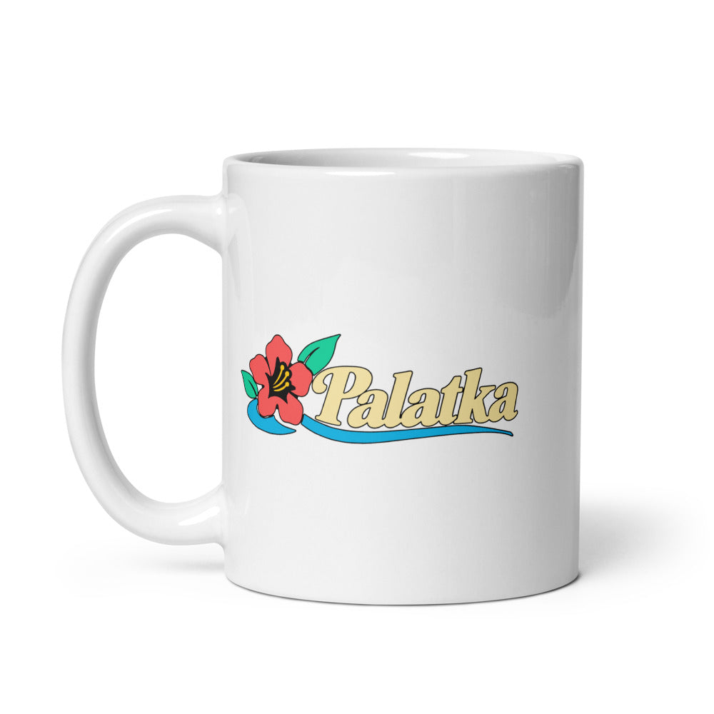 Palatka — white mug, 11 oz, left side, logo on both sides