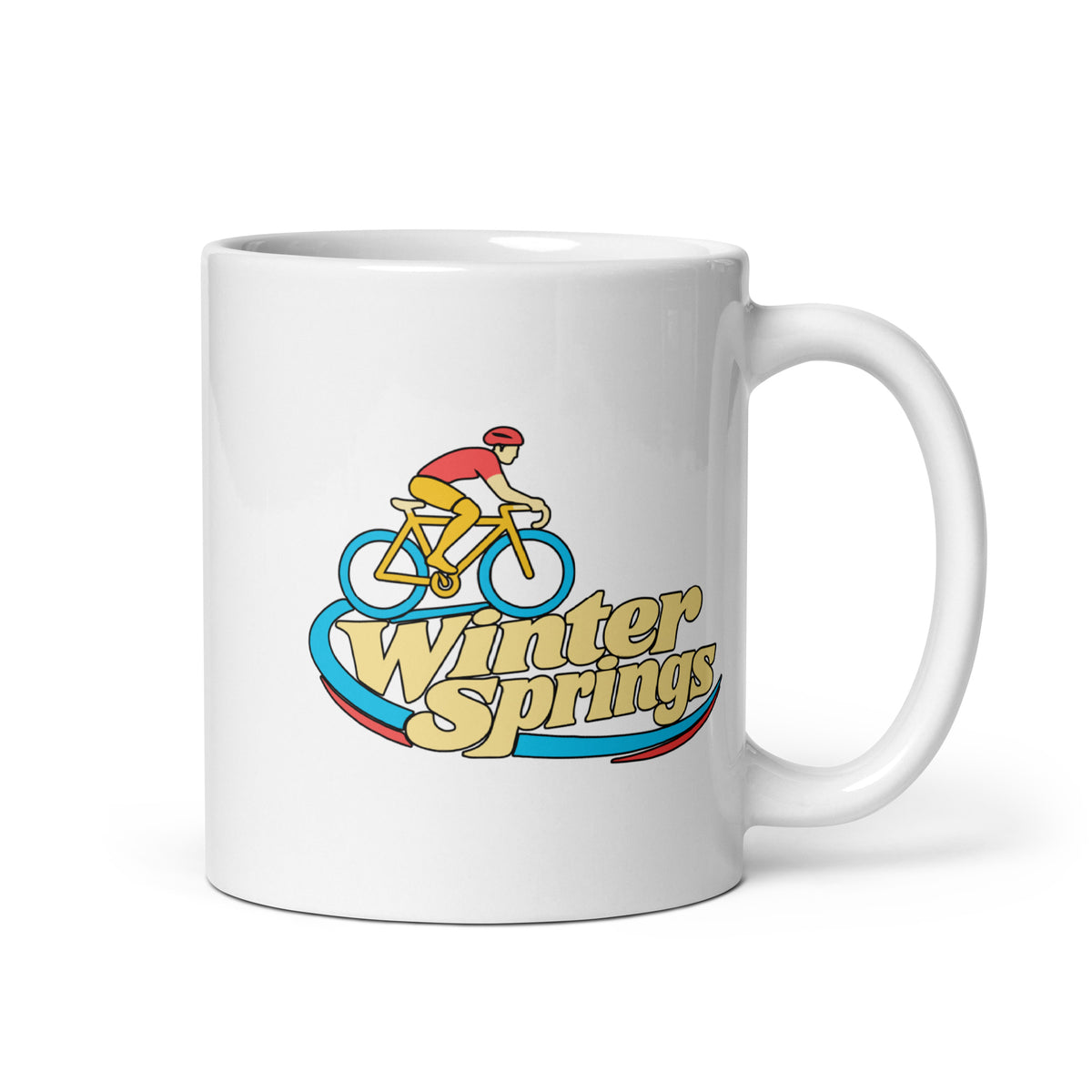 Winter Springs — White mug, 11 oz, right side, logo on both sides