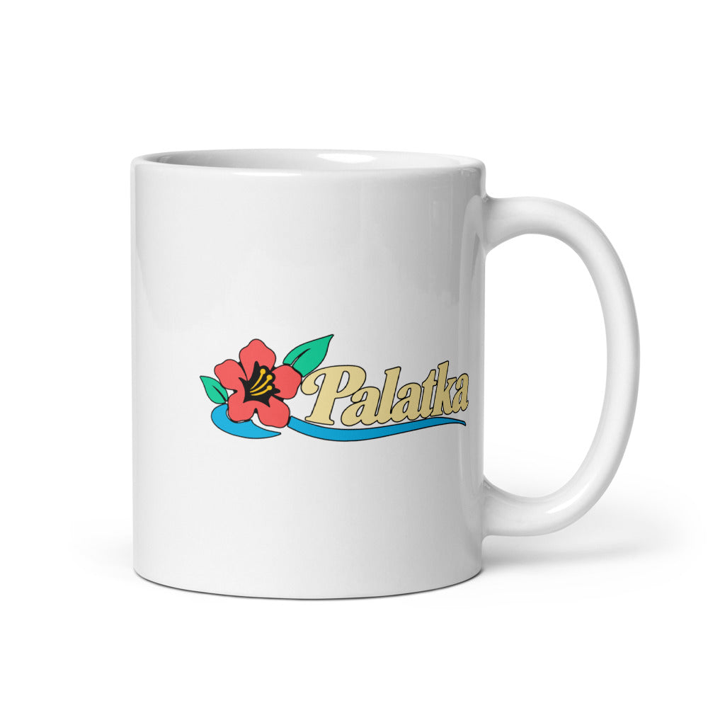 Palatka — white mug, 11 oz, right side, logo on both sides