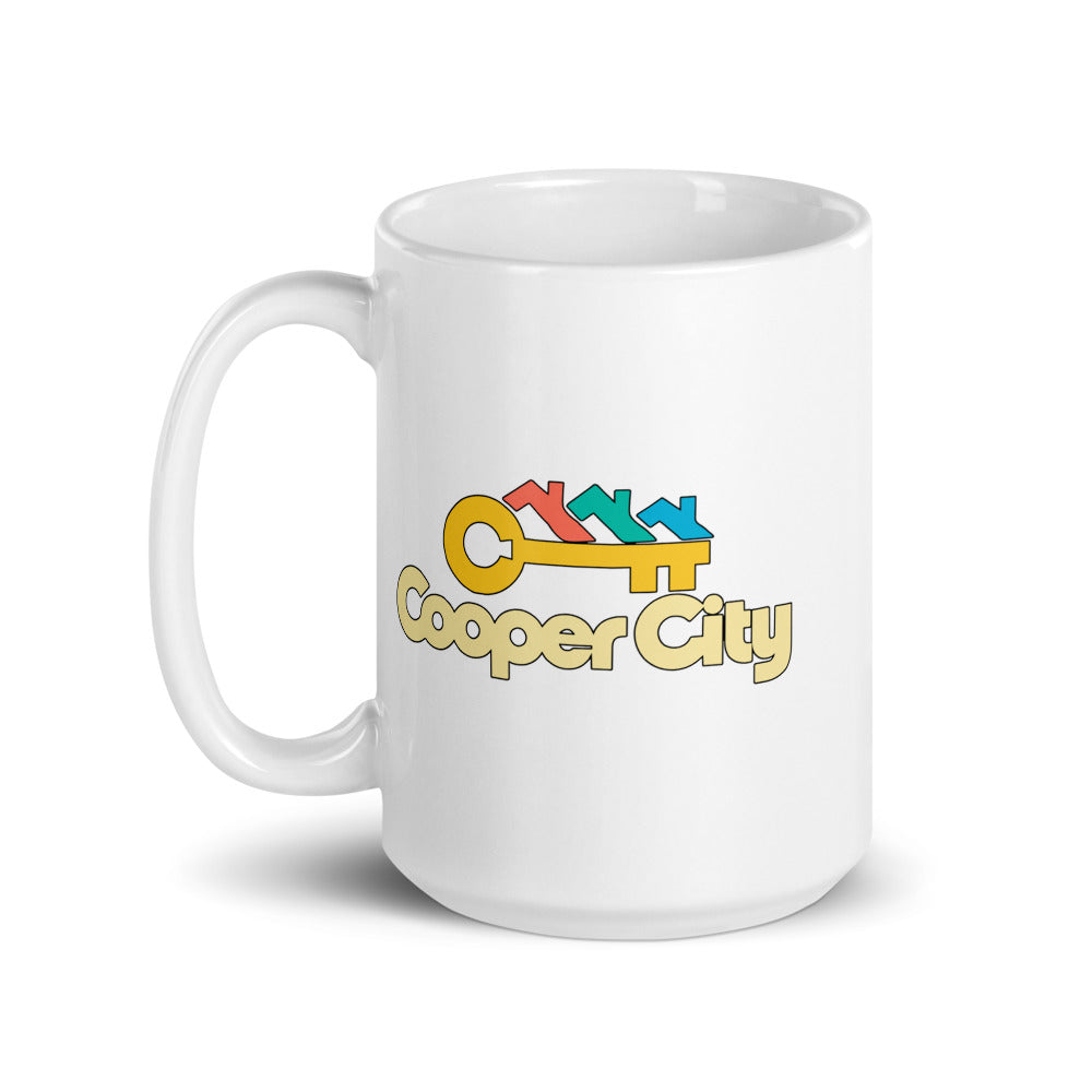 Cooper City — white mug, 15 oz, left side, logo on both sides