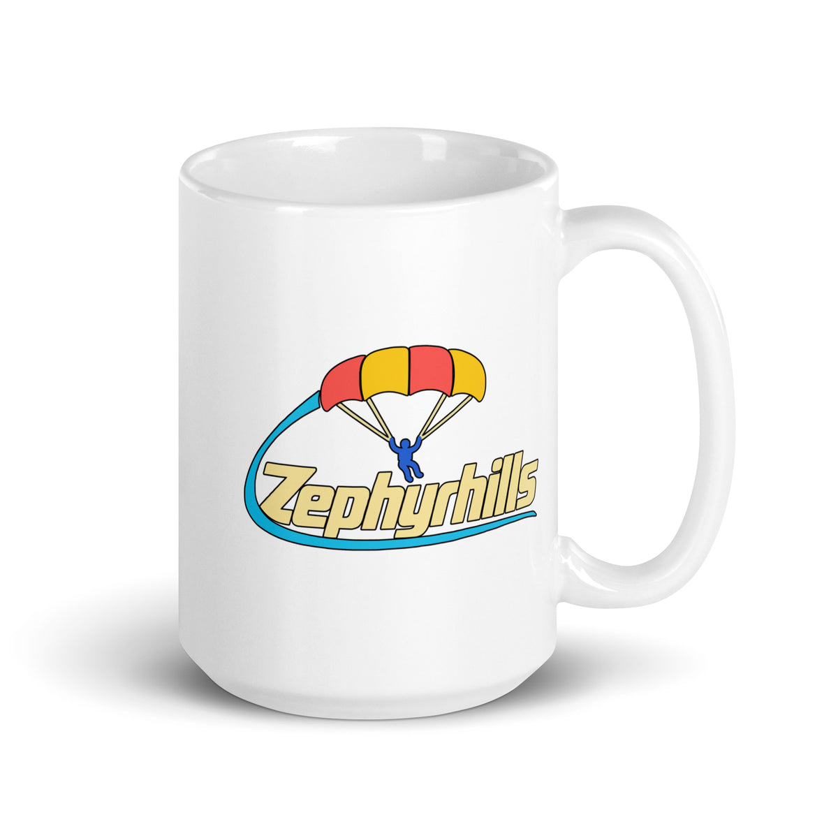 Zephyrhills — White mug, 15 oz, right side, logo on both sides