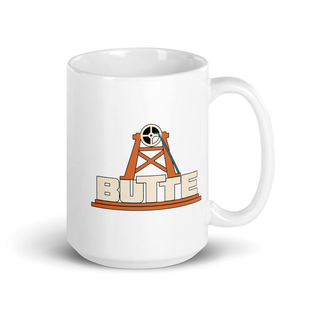 Butte — white mug, 15 oz, right side, logo on both sides