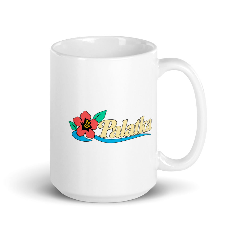 Palatka — white mug, 15 oz, right side, logo on both sides
