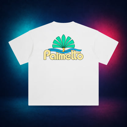 Palmetto — White — back only print | Vision Neon midnight studio