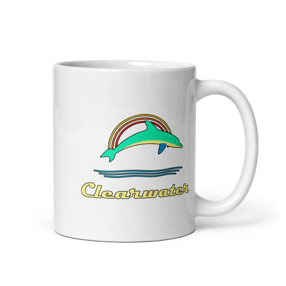 Clearwater — White mug, 11 oz, logo on both sides