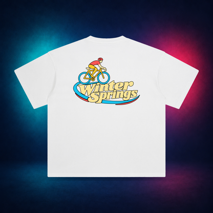 Winter Springs — White — large back print | Vision Neon midnight studio
