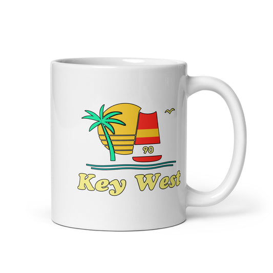Key West — White mug, 11 oz, logo on both sides
