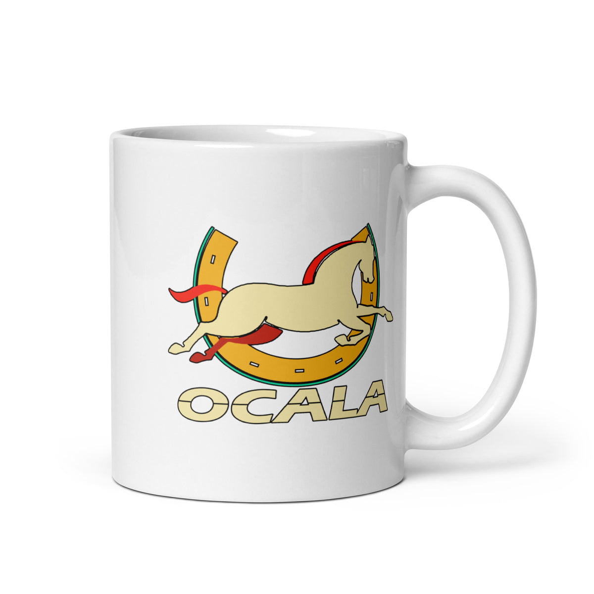Ocala — White mug, 11 oz, logo on both sides