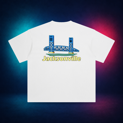 Jacksonville — White — large back print | Vision Neon midnight studio