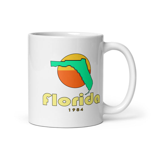 Florida 1984 — White mug, 11 oz, logo on both sides
