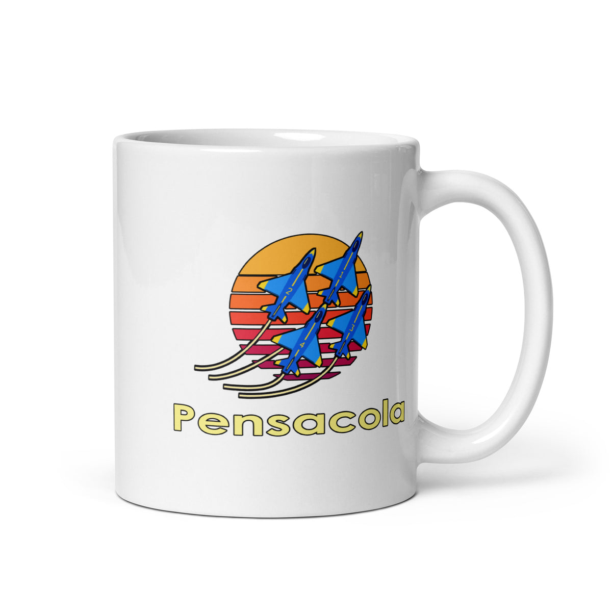 Pensacola — White mug, 11 oz, logo on both sides