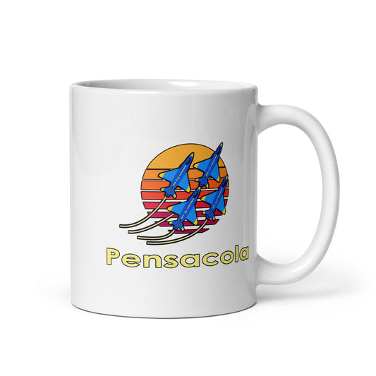 Pensacola — White mug, 11 oz, logo on both sides