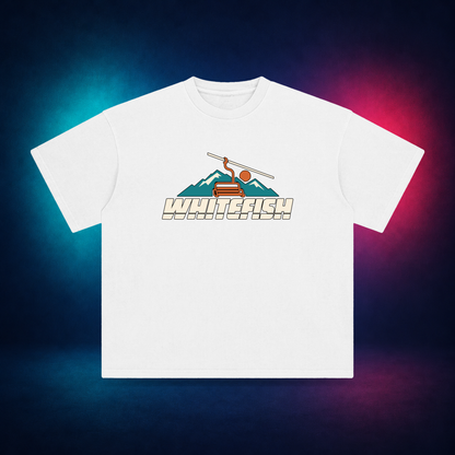 Whitefish — White — front only print | Vision Neon midnight studio