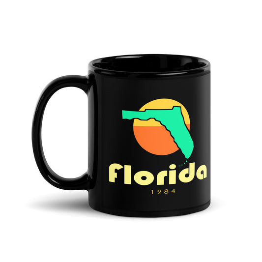 Florida 1984 — Black mug, 11 oz, logo on both sides