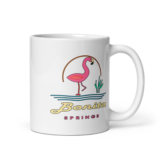 Bonita Springs — White mug, 11 oz, logo on both sides