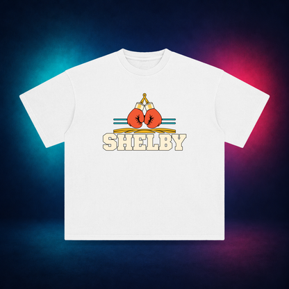 Shelby — White — front only print | Vision Neon midnight studio