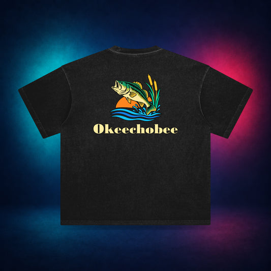 Okeechobee — Retro Black — back only print | Vision Neon midnight studio