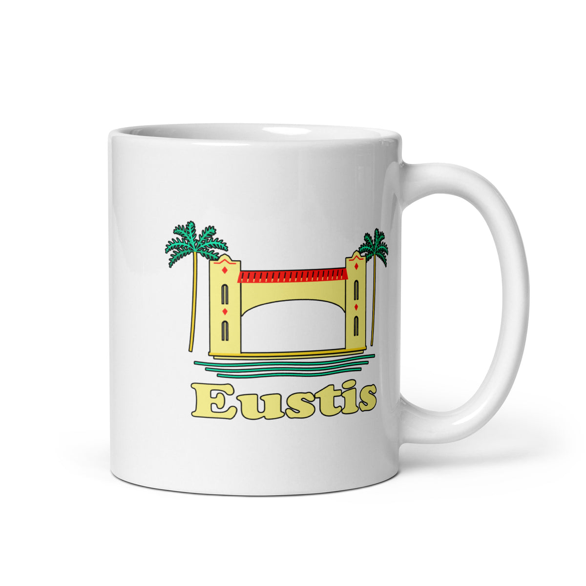 Eustis — White mug, 11 oz, logo on both sides