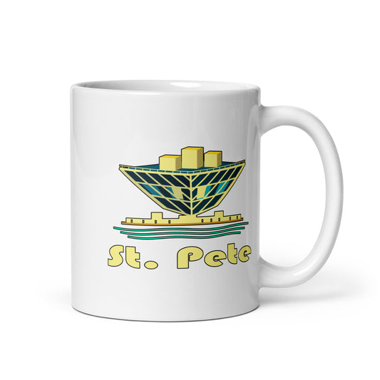 St. Pete — White mug, 11 oz, logo on both sides