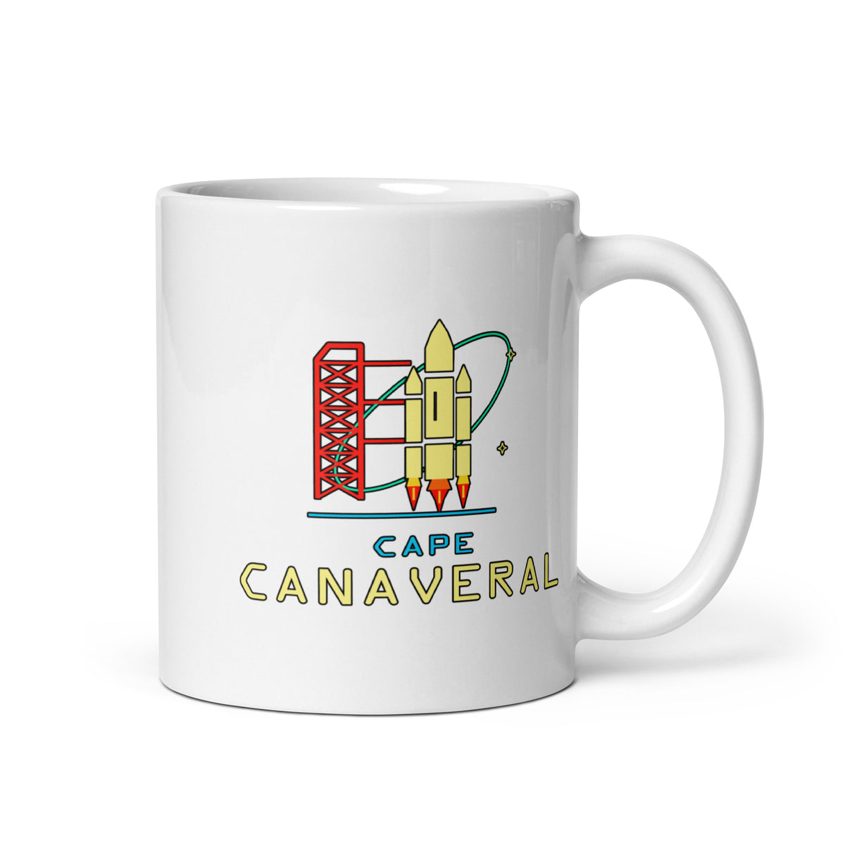 Cape Canaveral — White mug, 11 oz, logo on both sides