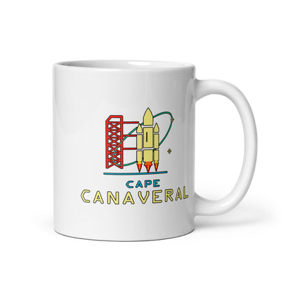Cape Canaveral — White mug, 11 oz, logo on both sides