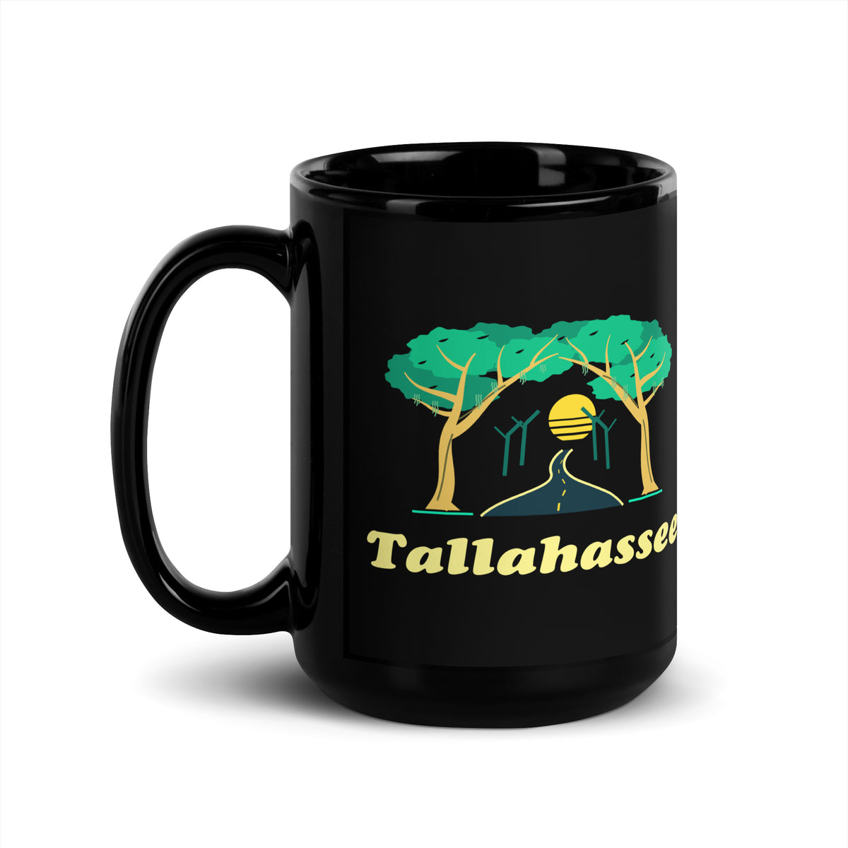 Tallahassee — Black mug, 15 oz, logo on both sides