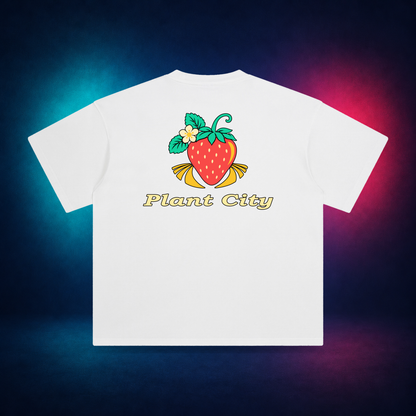 Plant City — White — large back print | Vision Neon midnight studio