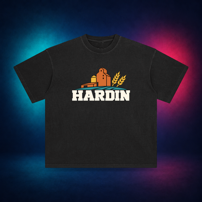 Hardin — Retro Black — front only print | Vision Neon midnight studio