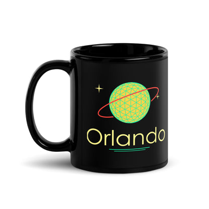 Orlando — Black mug, 11 oz, logo on both sides