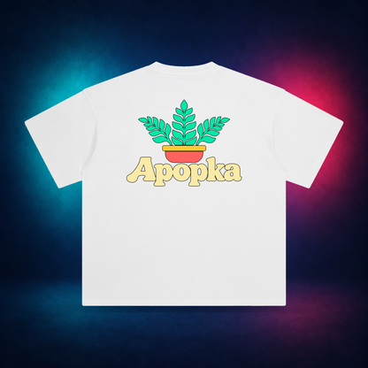 Apopka — White — large back print | Vision Neon midnight studio
