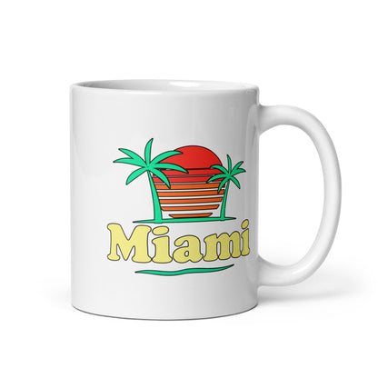 Miami — White mug, 11 oz, logo on both sides