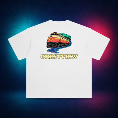 Crestview — White — large back print | Vision Neon midnight studio