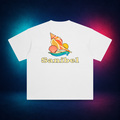 Sanibel — White — large back print | Vision Neon midnight studio