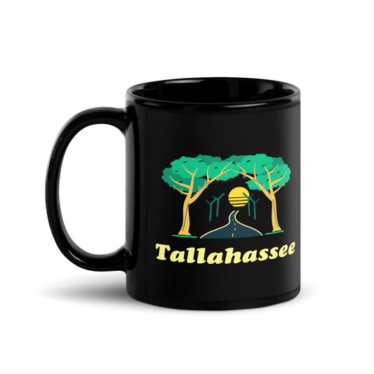 Tallahassee — Black mug, 11 oz, logo on both sides