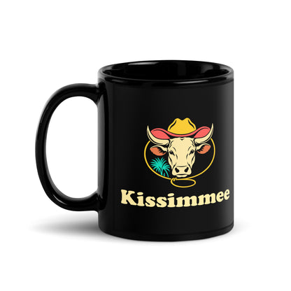 Kissimmee — Black mug, 11 oz, left side, logo on both sides