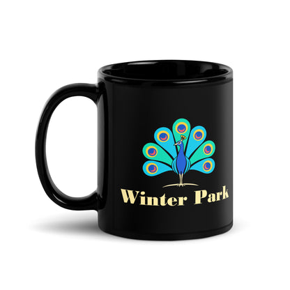 Winter Park — Black mug, 11 oz, left side, logo on both sides
