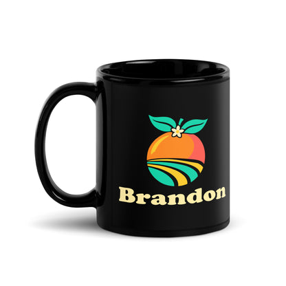 Brandon — Black mug, 11 oz, left side, logo on both sides