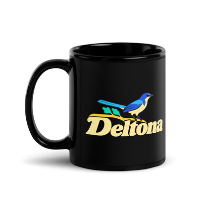 Deltona — Black mug, 11 oz, left side, logo on both sides