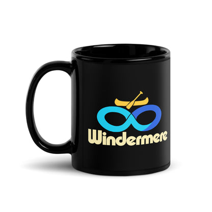 Windermere — Black mug, 11 oz, left side, logo on both sides