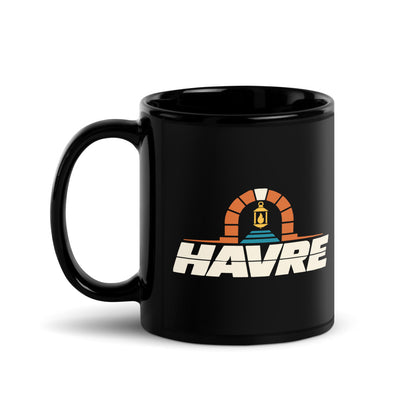 Havre — black mug, 11 oz, left side, logo on both sides